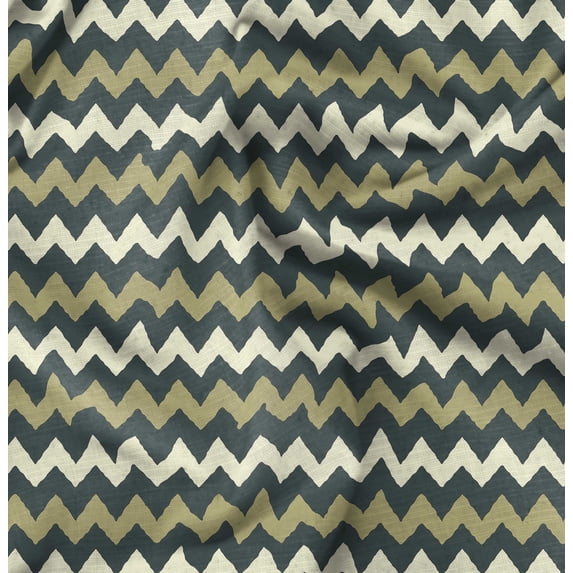 Soimoi Cotton Poplin Green Fabric By the Yard - 42 Inch Wide - Geometric Geometric - Modern and Artistic Fusion for Fashion and Home Printed Fabric