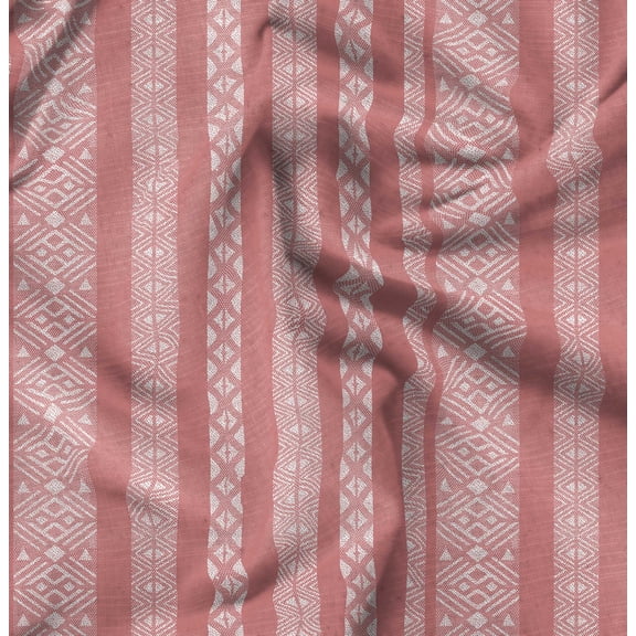 Soimoi Cotton Poplin Orange Fabric By the Yard - 42 Inch Wide -Geometric Material - Artistic and Modern Patterns for Various Uses Printed Fabric