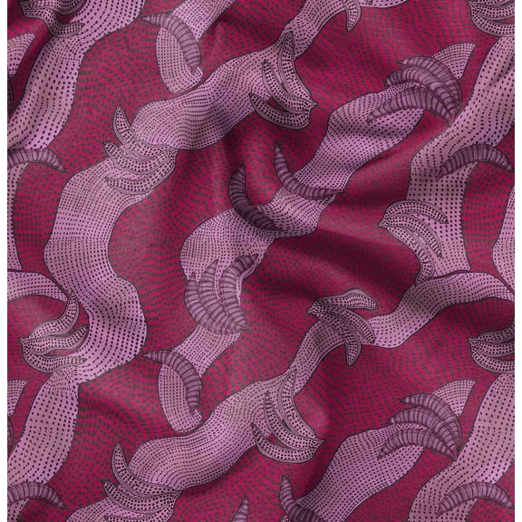 Soimoi Cotton Poplin Pink Fabric By the Yard - 42 Inch Wide - African Tribal Material - Artistic and Modern Patterns for Various Uses Printed Fabric