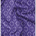 thumbnail image 1 of Soimoi Cotton Poplin Purple Fabric By the Yard - 42 Inch Wide - Ikat Geometric Print Fabric - Ethnic and Bohemian Patterns for Trendy Projects Printed Fabric, 1 of 6