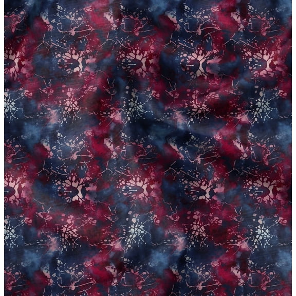 Soimoi Cotton Poplin Red Fabric By the Yard - 42 Inch Wide - Tie & Dye Paisley Botanical - Nature's Enhanced with Paisley Patterns and Leaves Printed Fabric