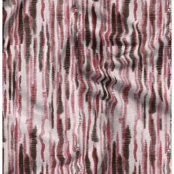 Soimoi Cotton Poplin Red Fabric By the Yard - 42 Inch Wide -Tie & Dye Fabric - Colorful and Bohemian Prints for Fashion and Crafts Printed Fabric