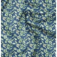 thumbnail image 1 of Soimoi Cotton Satin Spandex Blue Fabric By the Yard - 54 Inch Wide - Florals, Leaves Print Fabric - Elegant & Beautiful Patterns for Fashion and Home Decor Printed Fabric, 1 of 6