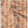 thumbnail image 1 of Soimoi Cotton Satin Spandex Orange Fabric By the Yard - 54 Inch Wide - Floral Damask Pattern Textile - Graceful and Whimsical Designs for Apparel and Crafts Printed Fabric, 1 of 6