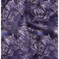 thumbnail image 1 of Soimoi Cotton Satin Spandex Purple Fabric By the Yard - 54 Inch Wide - Leaves Pattern Fabric - Botanical and Elegant Designs for Various Uses Printed Fabric, 1 of 6