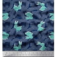 thumbnail image 1 of Soimoi Cotton Voile Fabric Artistic Floral & Rabbit Animal Decor Fabric Printed Yard 42 Inch Wide, 1 of 1
