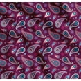 thumbnail image 1 of Soimoi Cotton Voile Fabric Artistic Paisley Printed Fabric 1 Yard 56 Inch Wide, 1 of 7