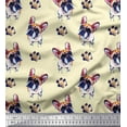 thumbnail image 1 of Soimoi Cotton Voile Fabric Boston Terrier Dog Fabric Prints by Yard 42 Inch Wide, 1 of 1