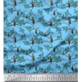 thumbnail image 1 of Soimoi Cotton Voile Fabric Branches,Floral & Eagle Bird Printed Craft Fabric by The Yard 56 Inch Wide, 1 of 1