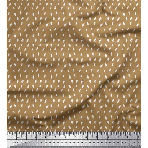 Soimoi Cotton Voile Fabric Brush Stroke Abstract Print Fabric by Yard 56 Inch Wide