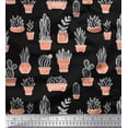 thumbnail image 1 of Soimoi Cotton Voile Fabric Cactus Tree Print Sewing Fabric Yard 42 Inch Wide, 1 of 3