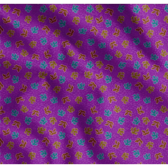 Soimoi Cotton Voile Fabric Coral Ocean Fabric Prints By Yard 42 Inch Wide