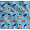 thumbnail image 1 of Soimoi Cotton Voile Fabric Coral,Whale & Jellyfish Ocean Printed Craft Fabric by The Yard 56 Inch Wide, 1 of 7
