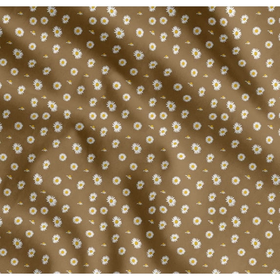 Soimoi Cotton Voile Fabric Daisy Shirting Printed Craft Fabric by The Yard 42 Inch Wide