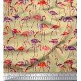 thumbnail image 1 of Soimoi Cotton Voile Fabric Flamingo Bird Fabric Prints by Yard 42 Inch Wide, 1 of 3