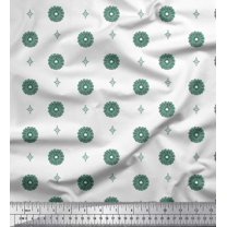 Soimoi Cotton Voile Fabric Floral Block Print Fabric by Yard 42 Inch Wide