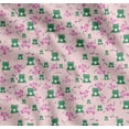 thumbnail image 1 of Soimoi Cotton Voile Fabric Floral & Frog Cartoon Print Fabric by The Yard 56 Inch Wide, 1 of 7