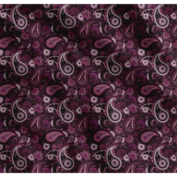 Soimoi Cotton Voile Fabric Floral & Paisley Print Fabric by Yard 56 Inch Wide