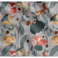 thumbnail image 1 of Soimoi Cotton Voile Fabric Floral,Porcupine & Fox Cartoon Print Fabric by the Yard 56 Inch Wide, 1 of 7