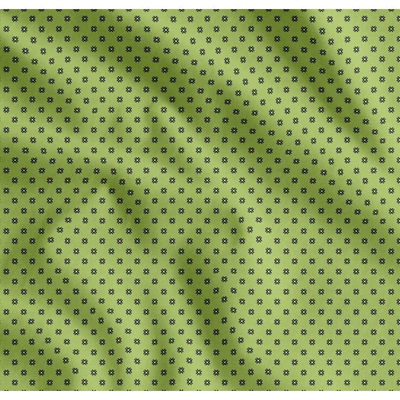 Soimoi Cotton Voile Fabric Four Sided Arrow Shirting Print Fabric by The Yard 56 Inch Wide