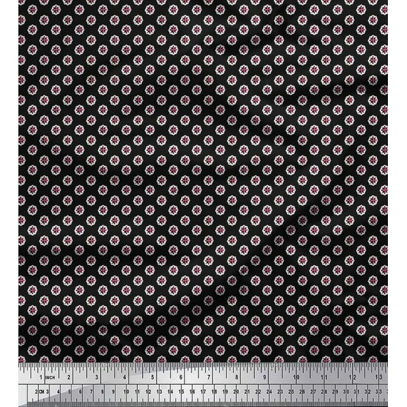 Soimoi Cotton Voile Fabric Geometric Abstract Print Fabric by Yard 42 Inch Wide