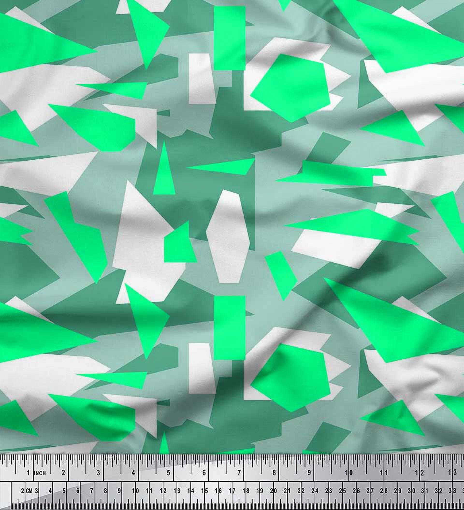 Soimoi Cotton Voile Fabric Geometric Abstract Print Fabric by Yard 42 Inch Wide