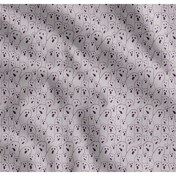 Soimoi Cotton Voile Fabric Ghost Halloween Decor Fabric Printed Yard 42 Inch Wide