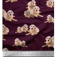 thumbnail image 1 of Soimoi Cotton Voile Fabric Golden Retriever Dog Printed Craft Fabric by The Yard 42 Inch Wide, 1 of 3