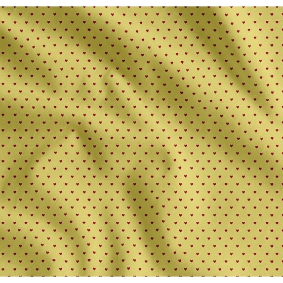 Soimoi Cotton Voile Fabric Heart Shirting Printed Craft Fabric by The Yard 56 Inch Wide