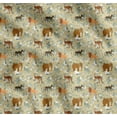 thumbnail image 1 of Soimoi Cotton Voile Fabric Kangaroo,Elephant & Lion Animal Fabric Prints by Yard 42 Inch Wide, 1 of 7