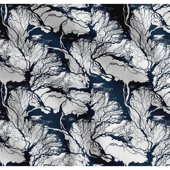 Soimoi Cotton Voile Fabric Landscape & Tree Shirting Printed Craft Fabric by The Yard 56 Inch Wide