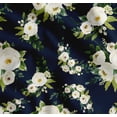 thumbnail image 1 of Soimoi Cotton Voile Fabric Leaves & Arabian Jasmine Floral Print Sewing Fabric Yard 42 Inch Wide, 1 of 7