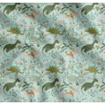 thumbnail image 1 of Soimoi Cotton Voile Fabric Leaves,Floral & Dinosaur Jungle Print Fabric by The Yard 56 Inch Wide, 1 of 7