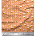 thumbnail image 1 of Soimoi Cotton Voile Fabric Leaves,Floral & Honey Bee Clip Art Print Fabric by The Yard 42 Inch Wide, 1 of 1
