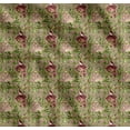 thumbnail image 1 of Soimoi Cotton Voile Fabric Leaves & Rabbit Animal Print Fabric by The Yard 42 Inch Wide, 1 of 7