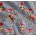thumbnail image 1 of Soimoi Cotton Voile Fabric Leaves,Red Berries & Rose Floral Decor Fabric Printed Yard 56 Inch Wide, 1 of 7