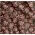 thumbnail image 1 of Soimoi Cotton Voile Fabric Leaves & Rose Floral Print Fabric by the Yard 56 Inch Wide, 1 of 7