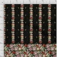 thumbnail image 1 of Soimoi Cotton Voile Fabric Leaves & Rose Panel Printed Fabric 1 Yard 42 Inch Wide, 1 of 3