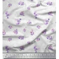 thumbnail image 1 of Soimoi Cotton Voile Fabric Leaves & Tulip Night Wear Decor Fabric Printed Yard 56 Inch Wide, 1 of 1