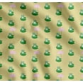 thumbnail image 1 of Soimoi Cotton Voile Fabric Lotus & Frog Kids Printed Fabric 1 Yard 42 Inch Wide, 1 of 7