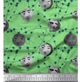 thumbnail image 1 of Soimoi Cotton Voile Fabric Moon & Stars Galaxy Print Fabric by The Yard 56 Inch Wide, 1 of 3