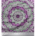 thumbnail image 1 of Soimoi Cotton Voile Fabric Moroccan & Mandala Kaleidoscope Printed Fabric 1 Yard 42 Inch Wide, 1 of 1