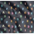 thumbnail image 1 of Soimoi Cotton Voile Fabric Numbers & Alphabets Text Printed Craft Fabric by The Yard 42 Inch Wide, 1 of 7