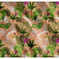 thumbnail image 1 of Soimoi Cotton Voile Fabric Orchid,Palm & Monstera Tropical Print Fabric by Yard 56 Inch Wide, 1 of 7