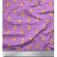 thumbnail image 1 of Soimoi Cotton Voile Fabric Paw,Bone & Puppy Dog Fabric Prints By Yard 42 Inch Wide, 1 of 1