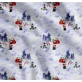 thumbnail image 1 of Soimoi Cotton Voile Fabric Snowman,Santa & Tree Christmas Print Sewing Fabric Yard 56 Inch Wide, 1 of 7