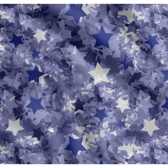 Soimoi Cotton Voile Fabric Star & Camouflage Print Sewing Fabric Yard 56 Inch Wide