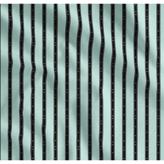 Soimoi Cotton Voile Fabric Stripe & Airplane Shirting Print Fabric by Yard 56 Inch Wide