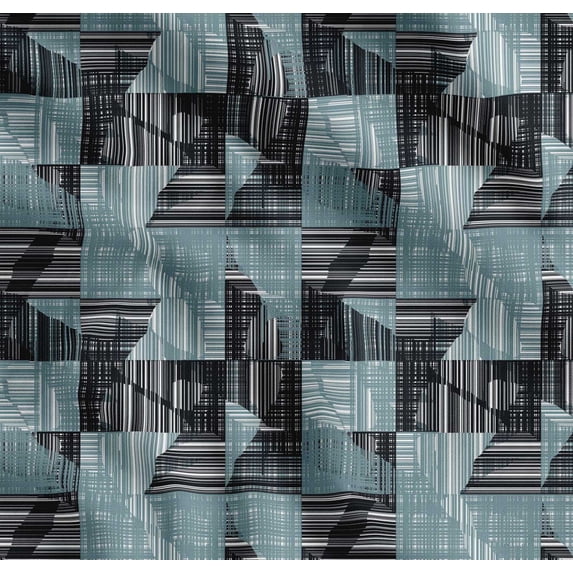 Soimoi Cotton Voile Fabric Stripe & Check Shirting Print Sewing Fabric Yard 42 Inch Wide