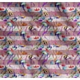 thumbnail image 1 of Soimoi Cotton Voile Fabric Stripe,Coral & Jellyfish Ocean Print Fabric by The Yard 56 Inch Wide, 1 of 7